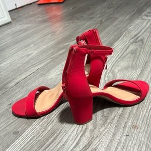 red 3-4 inch heels